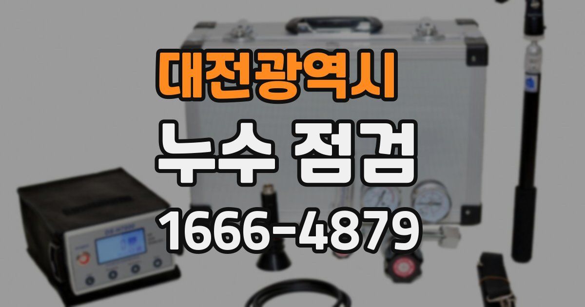 대전광역시 누수 점검