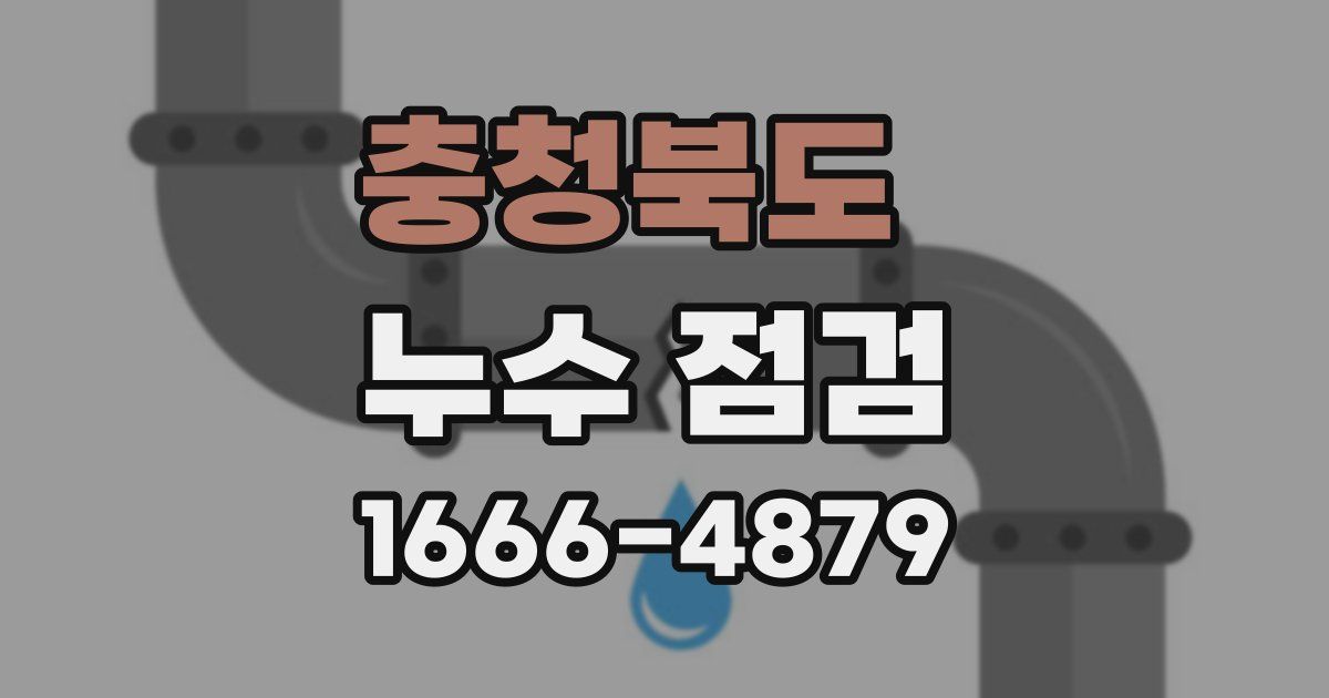 충청북도 누수 점검