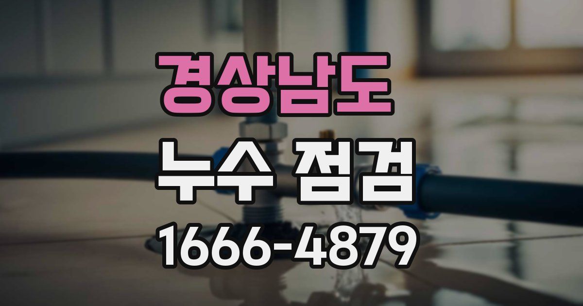 경상남도 누수 점검
