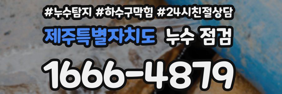 제주특별자치도 누수 점검