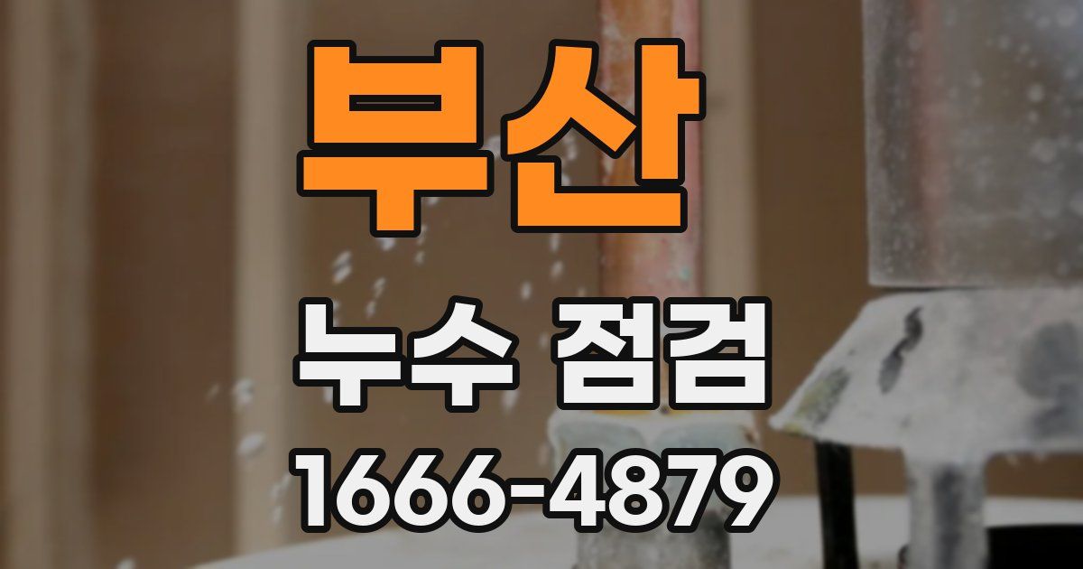 부산 누수 점검