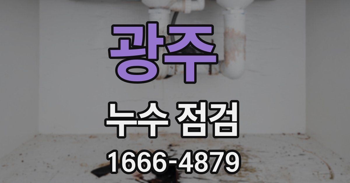 광주 누수 점검