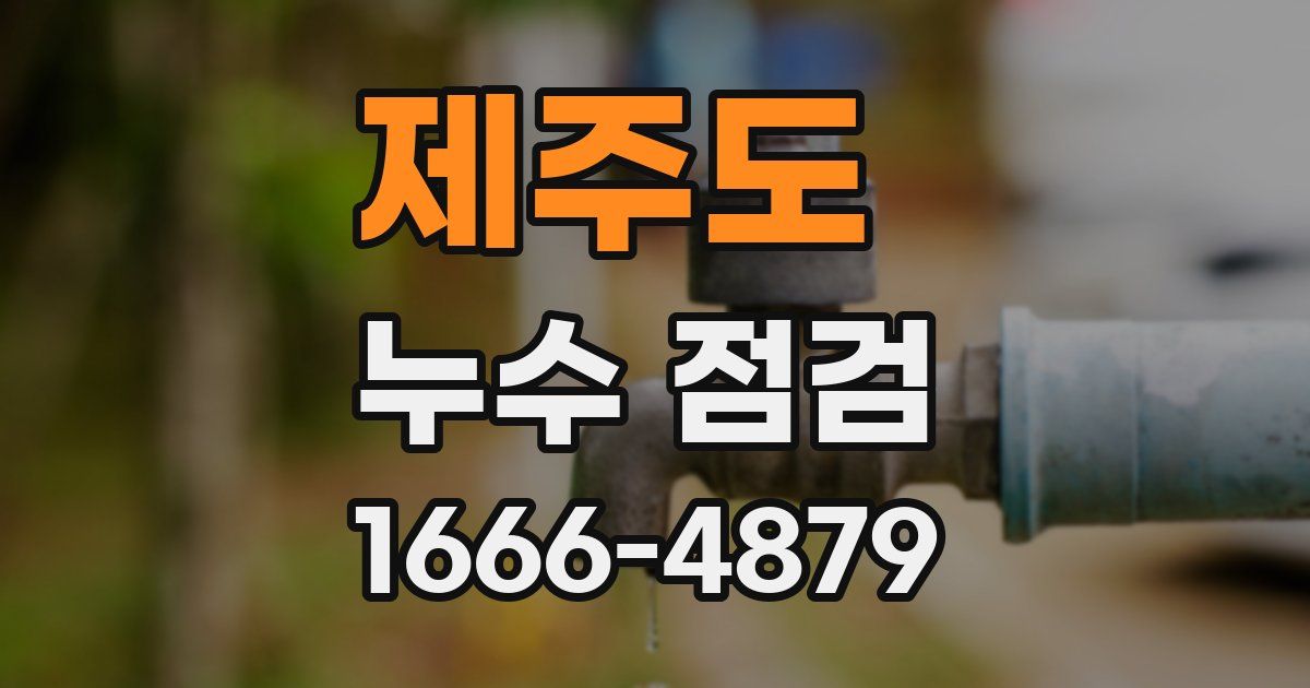 제주도 누수 점검
