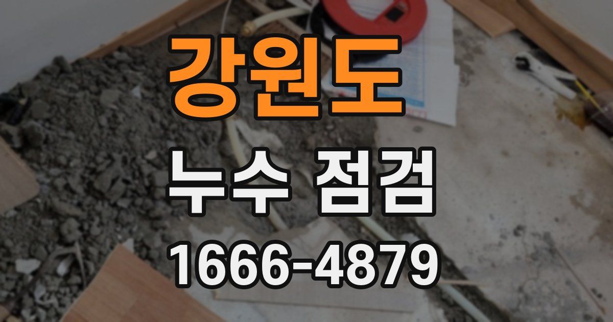 강원도 누수 점검