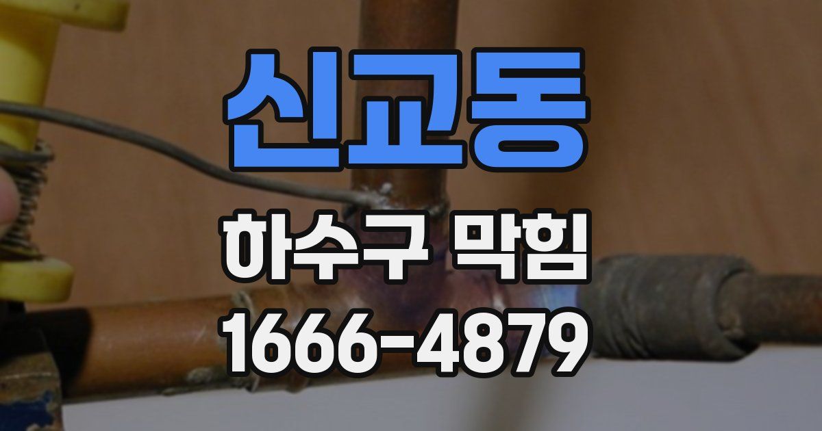 신교동 하수구 막힘
