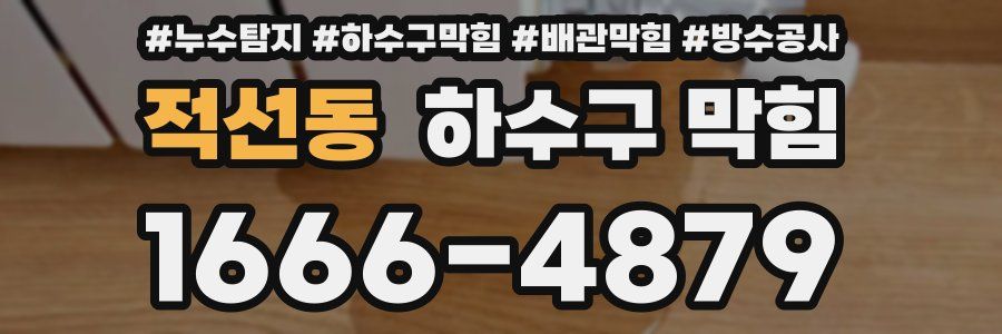 적선동 하수구 막힘