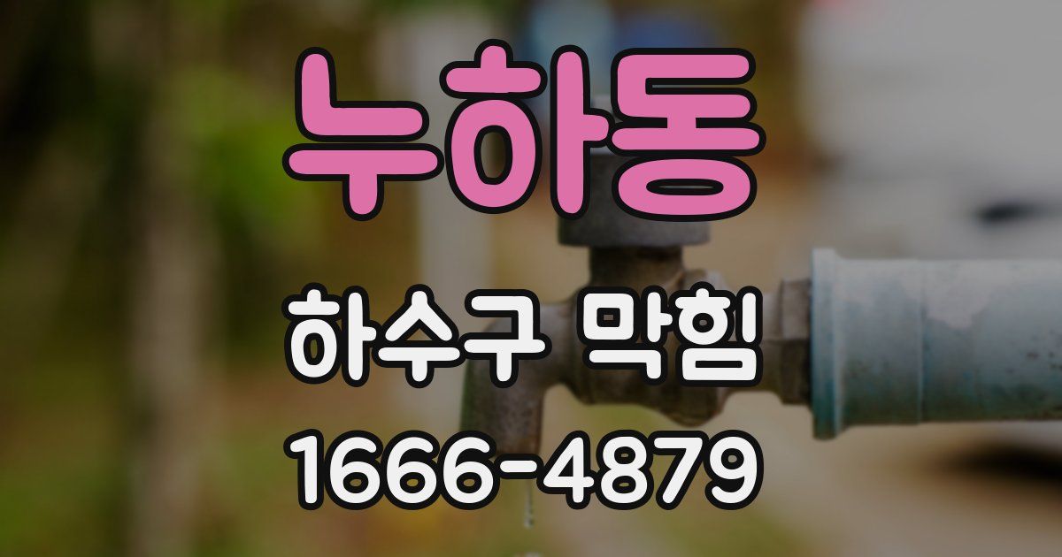 누하동 하수구 막힘