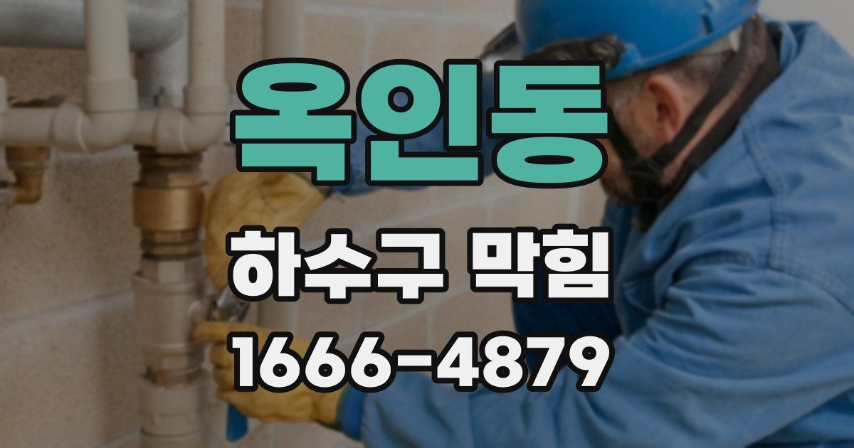옥인동 하수구 막힘
