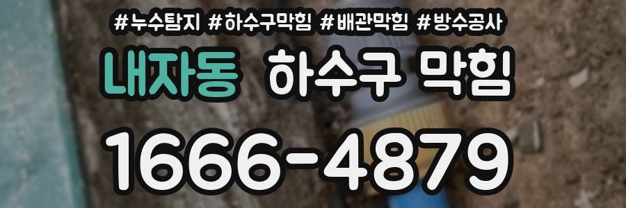 내자동 하수구 막힘