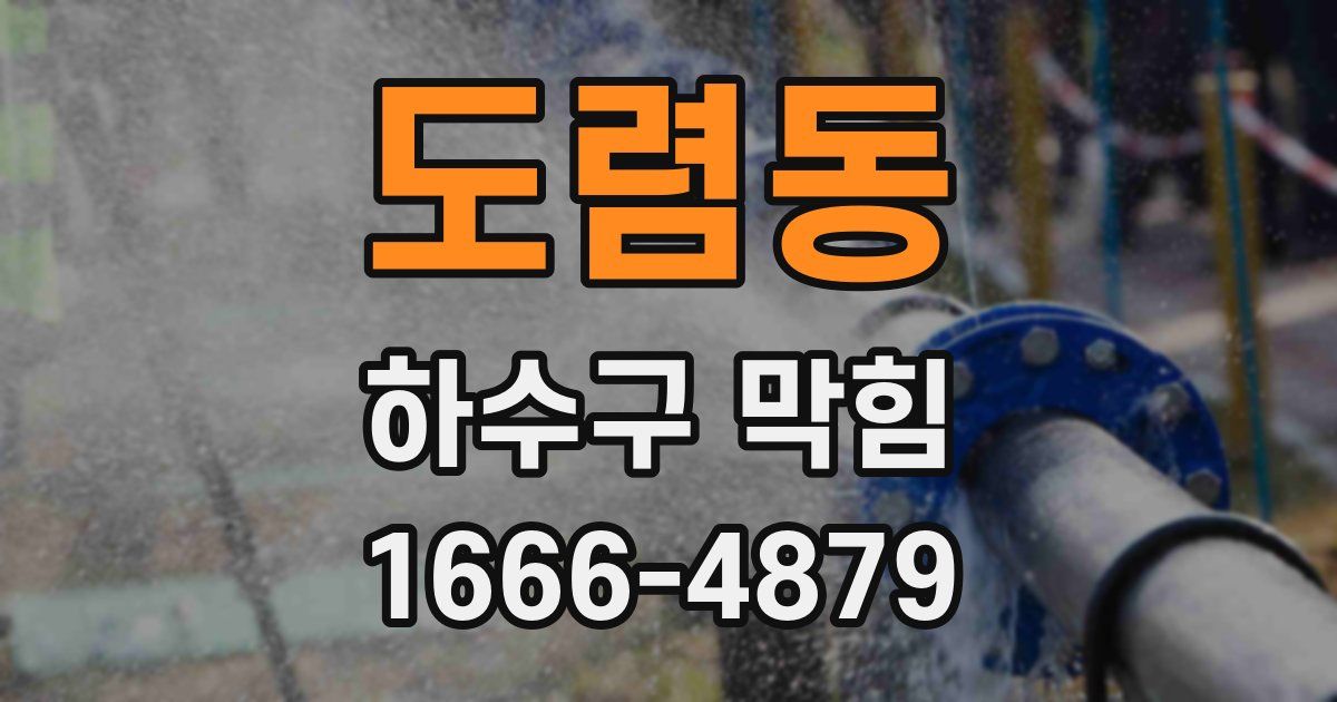 도렴동 하수구 막힘
