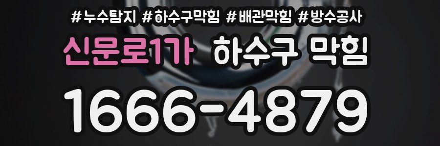 신문로1가 하수구 막힘