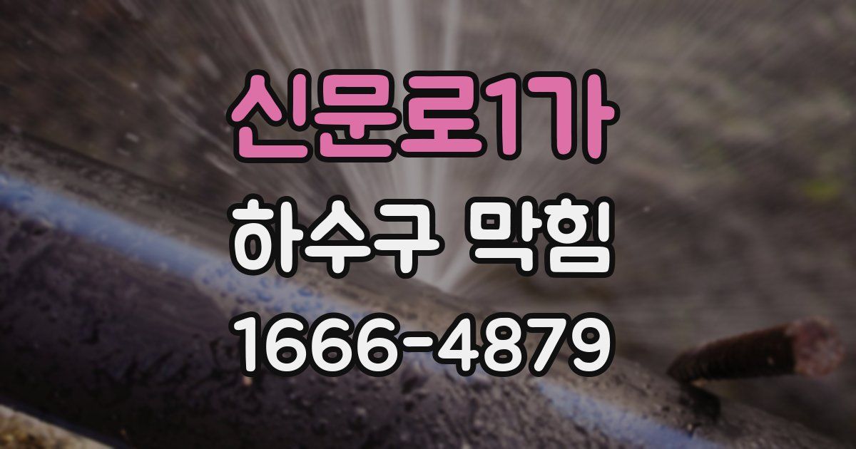 신문로1가 하수구 막힘