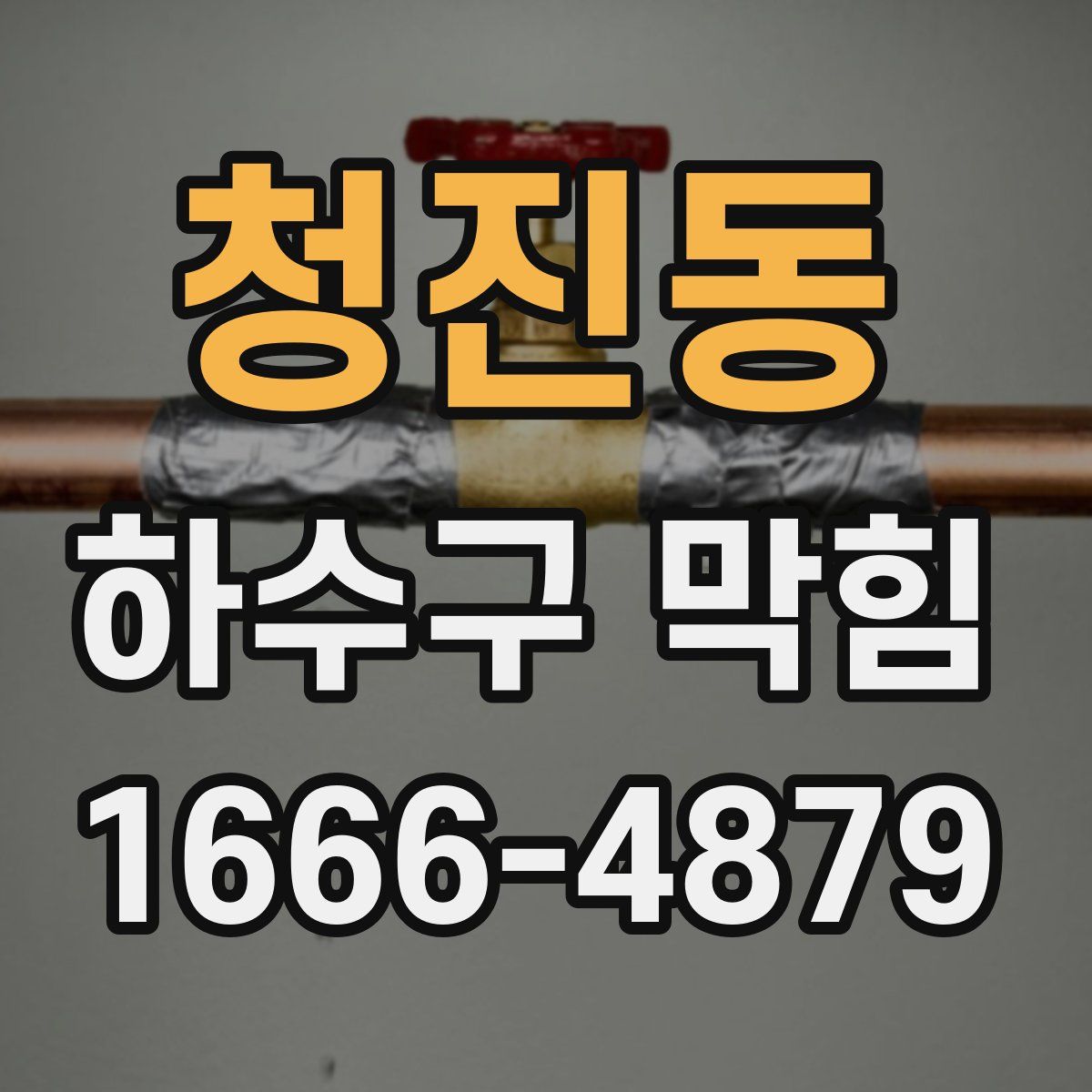 청진동 하수구 막힘