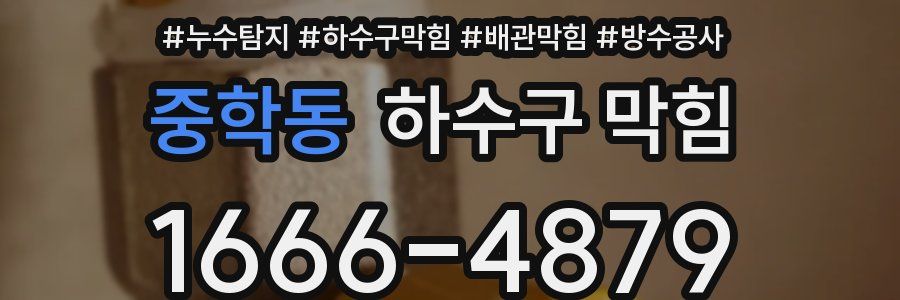 중학동 하수구 막힘
