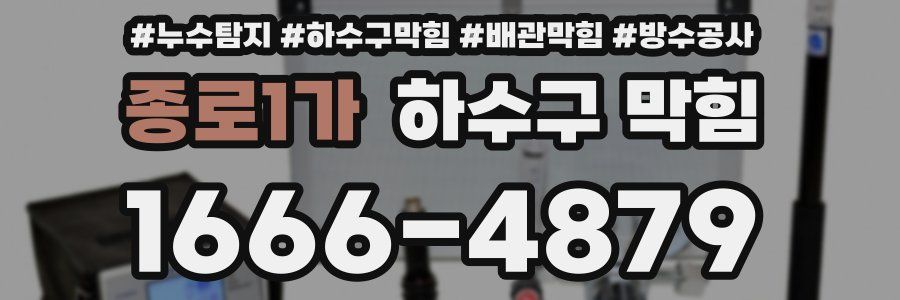 종로1가 하수구 막힘