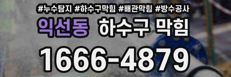 익선동 하수구 막힘