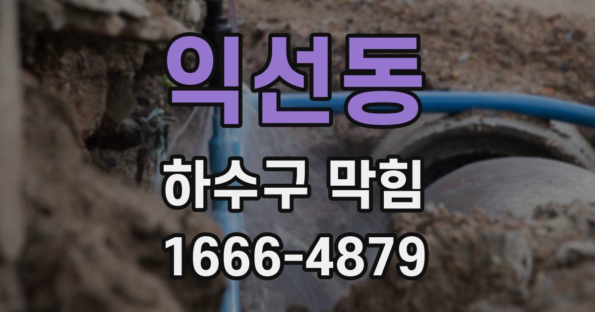 익선동 하수구 막힘