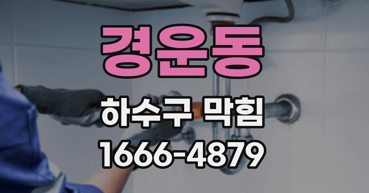 경운동 하수구 막힘