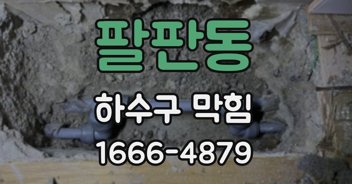 팔판동 하수구 막힘