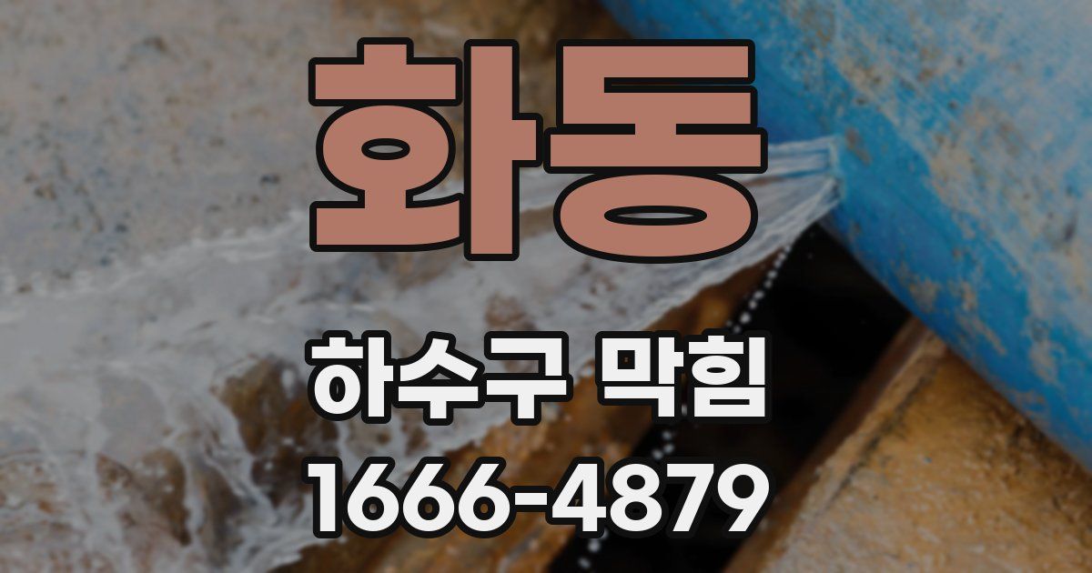 화동 하수구 막힘