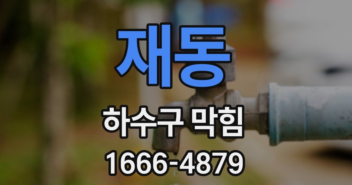 재동 하수구 막힘