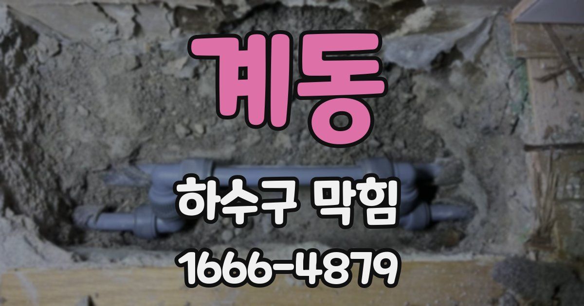 계동 하수구 막힘