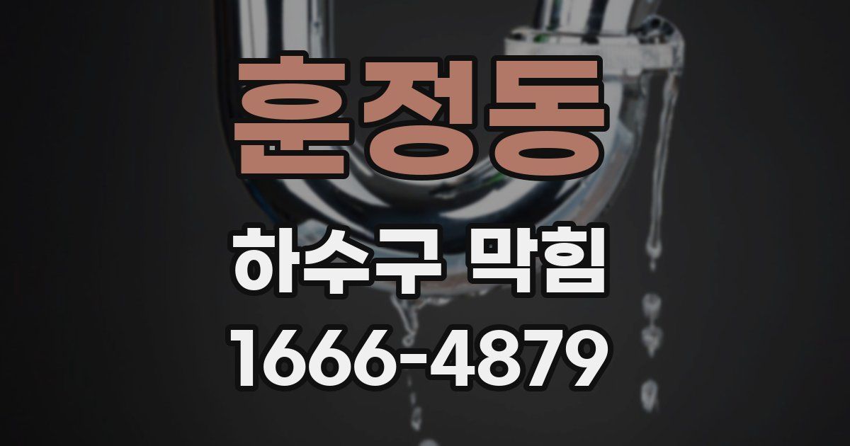 훈정동 하수구 막힘