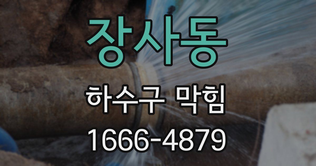 장사동 하수구 막힘