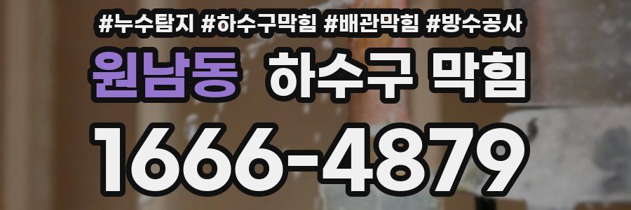 원남동 하수구 막힘