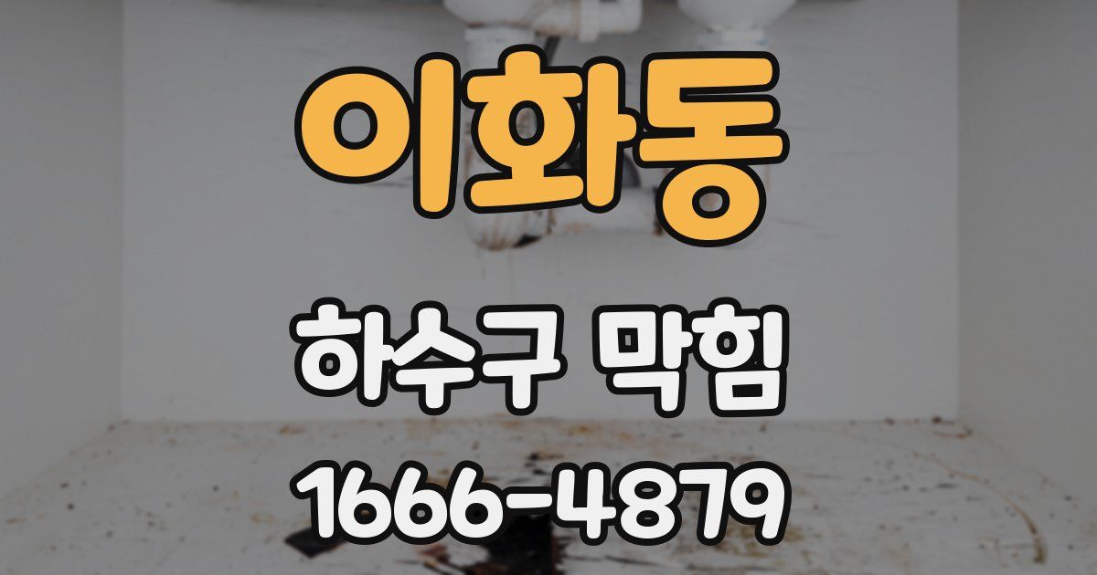 이화동 하수구 막힘