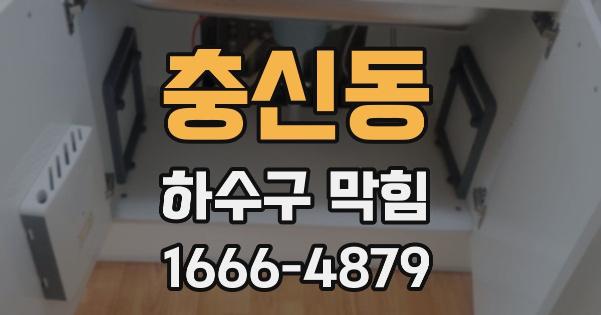 충신동 하수구 막힘