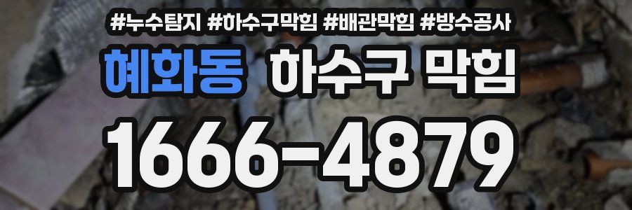 혜화동 하수구 막힘