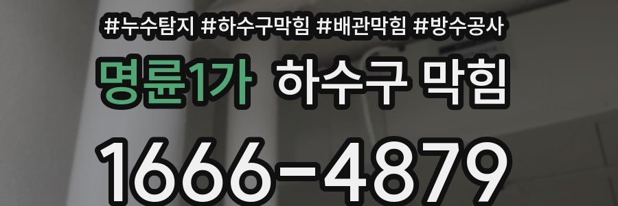명륜1가 하수구 막힘