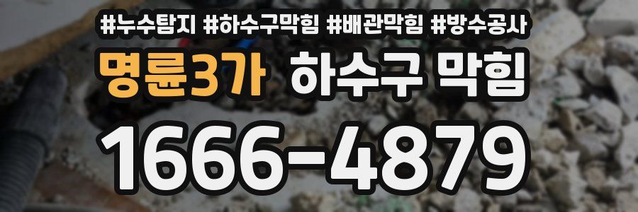 명륜3가 하수구 막힘