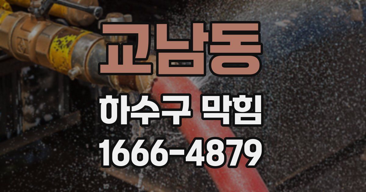 교남동 하수구 막힘
