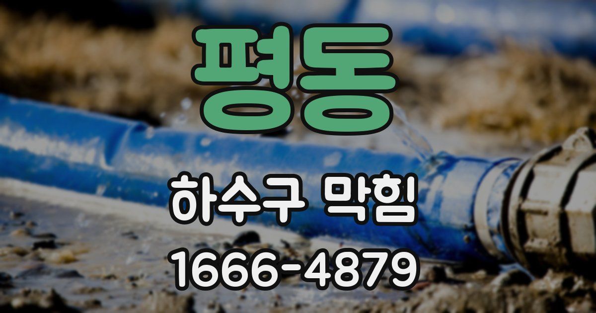 평동 하수구 막힘