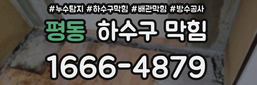 평동 하수구 막힘