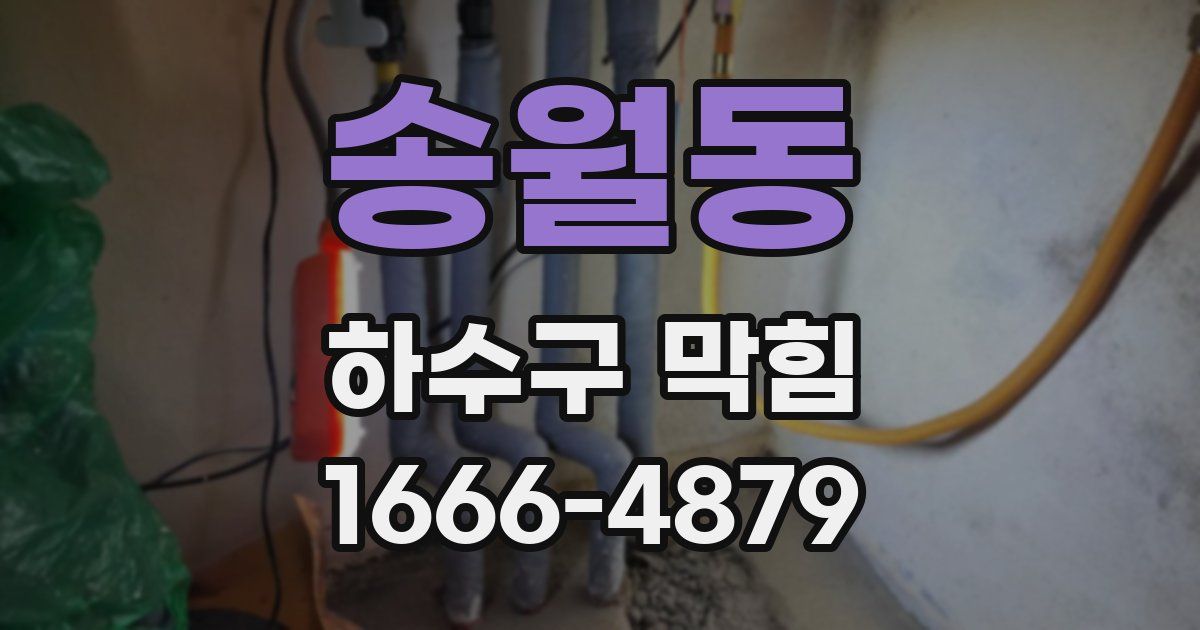 송월동 하수구 막힘