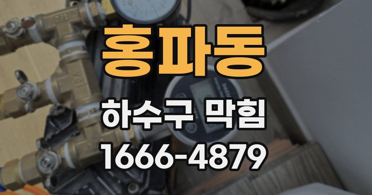 홍파동 하수구 막힘