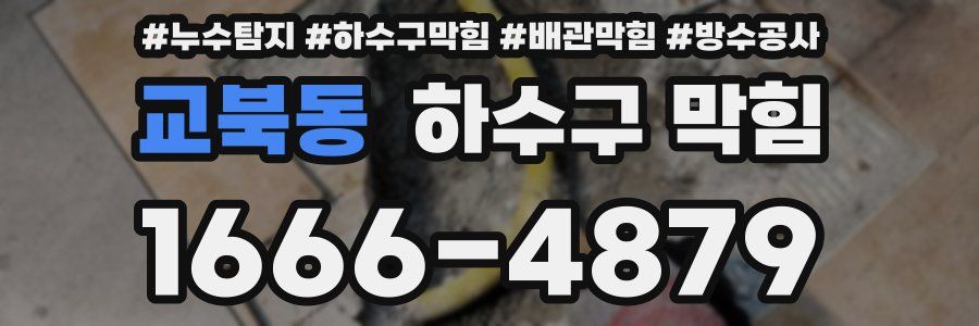 교북동 하수구 막힘