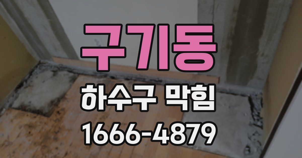 구기동 하수구 막힘