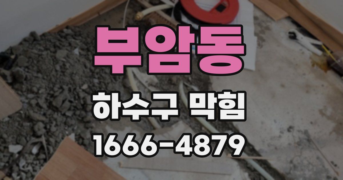 부암동 하수구 막힘