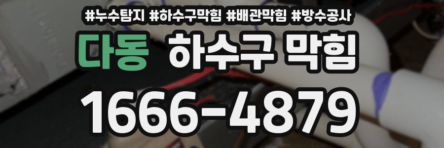 다동 하수구 막힘