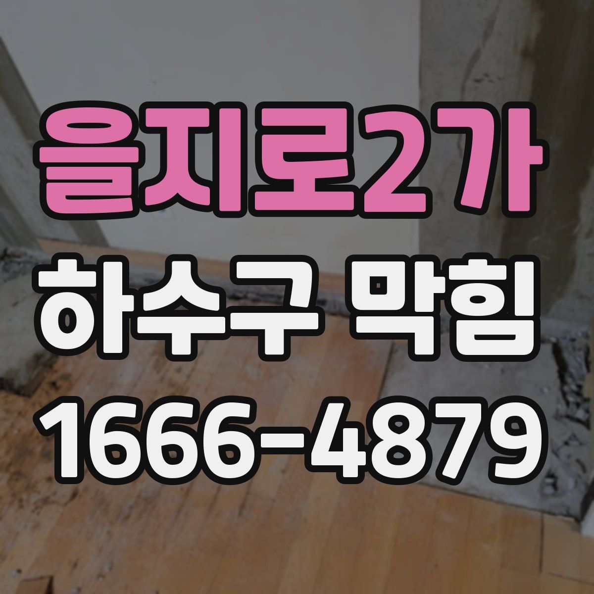 을지로2가 하수구 막힘