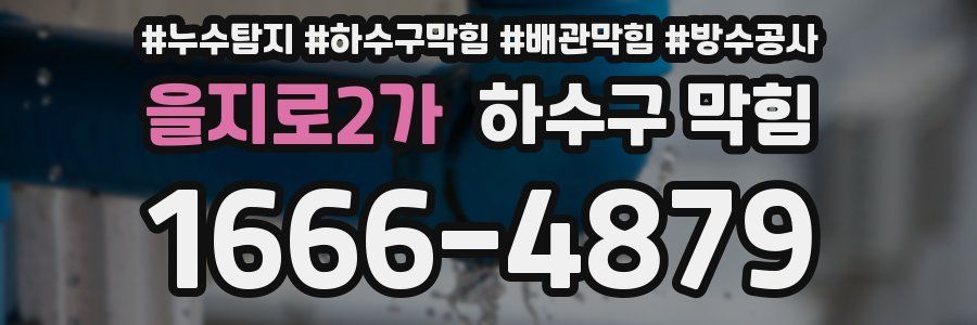 을지로2가 하수구 막힘