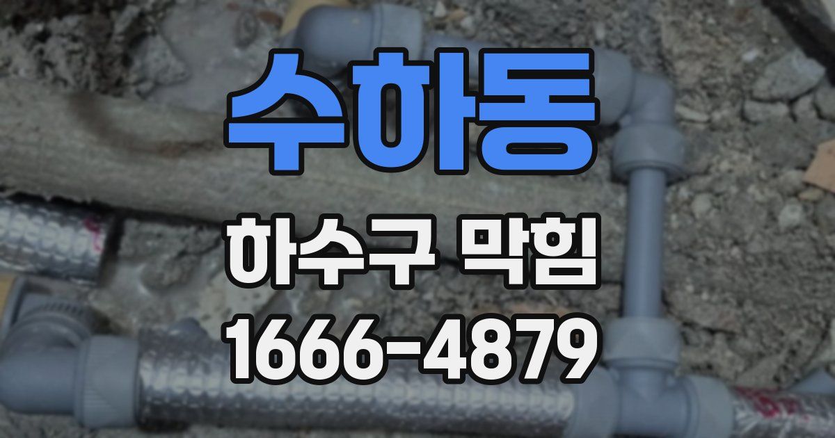 수하동 하수구 막힘