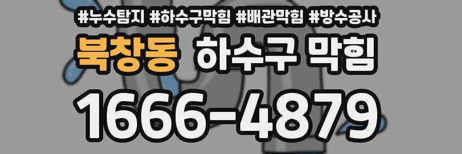 북창동 하수구 막힘