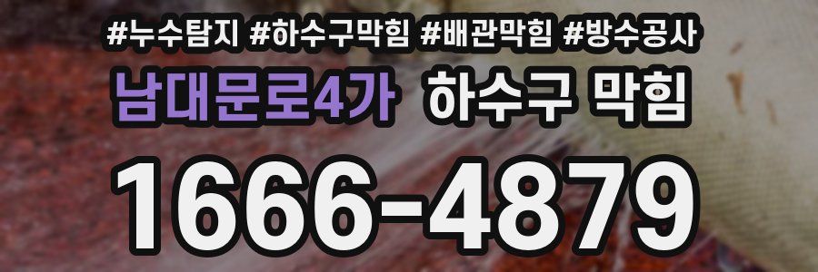 남대문로4가 하수구 막힘