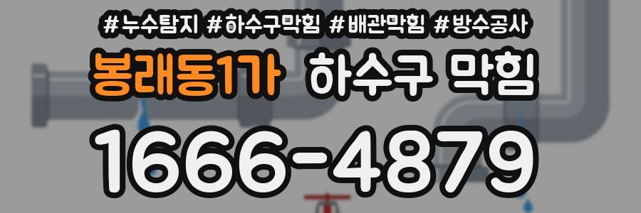 봉래동1가 하수구 막힘