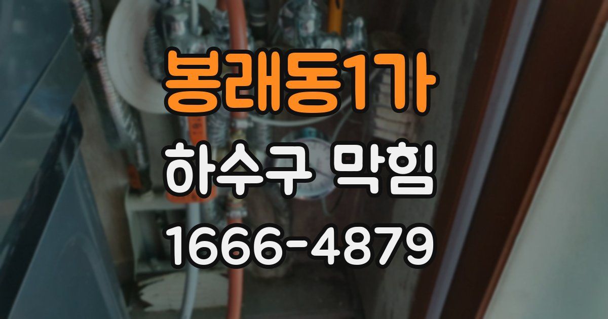 봉래동1가 하수구 막힘